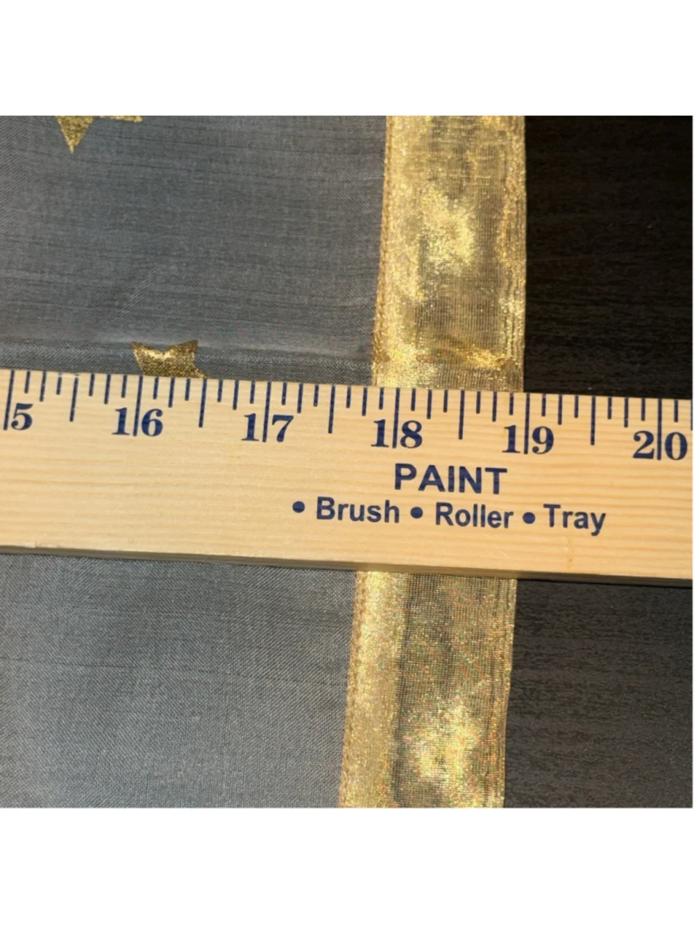 Pottery Barn Silk Gold Star Organza Napkin Replacement (1 Napkin Only) EUC